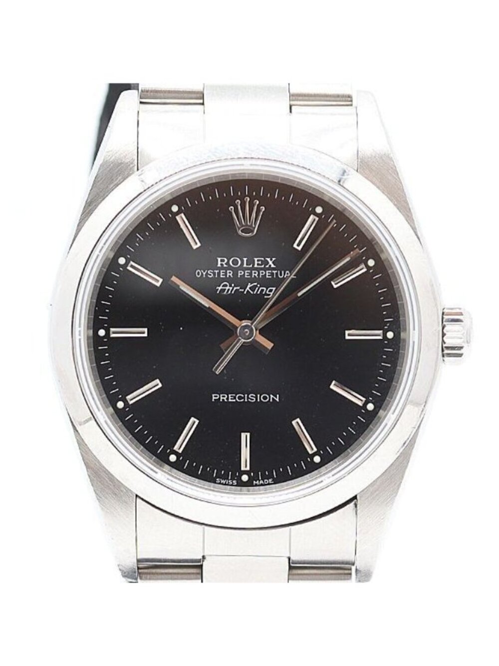 Rolex Air King SS Automatic Black Dial Watch